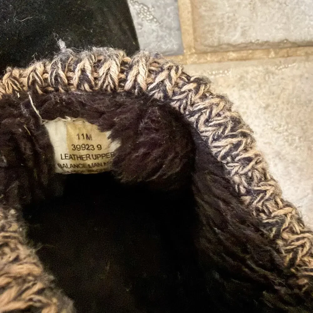 Clarks Angelina Clog Slippers Black Suede Leather Knit Collar Womens 11 - Picture 8 of 9
